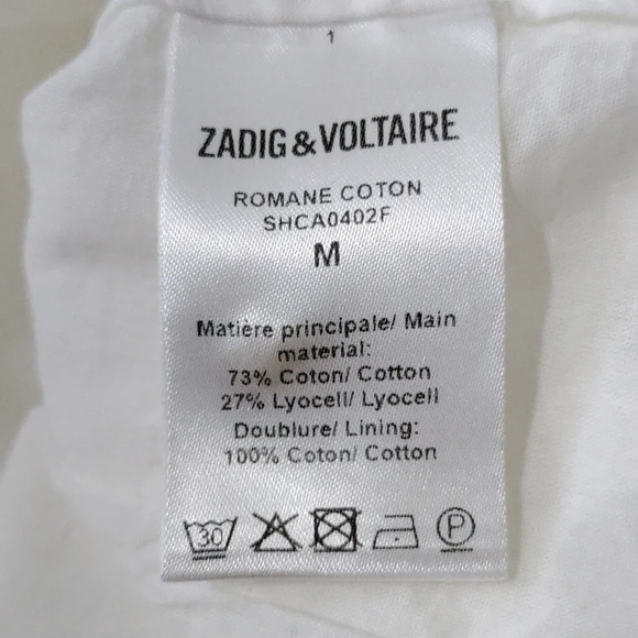 Zadig & Voltaire White Romane Lace-Trimmed Maxi Dress Size Medium - Picture 8 of 8